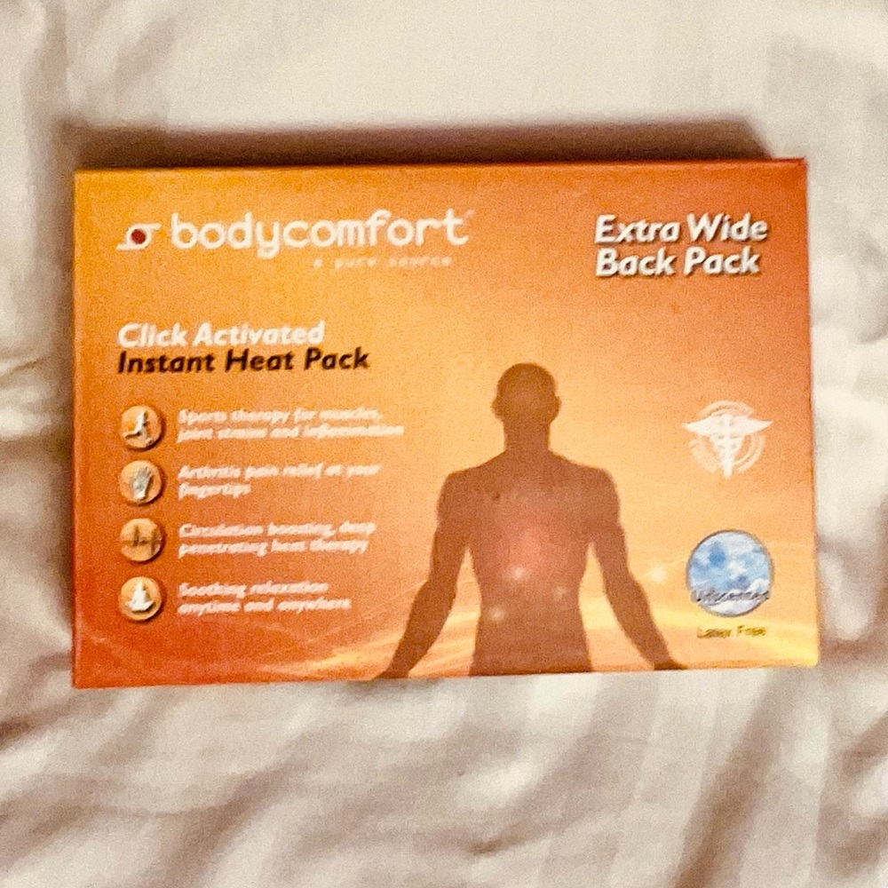 BodyComfort Extra Wide Back Pack Instant Heat Pack NIB